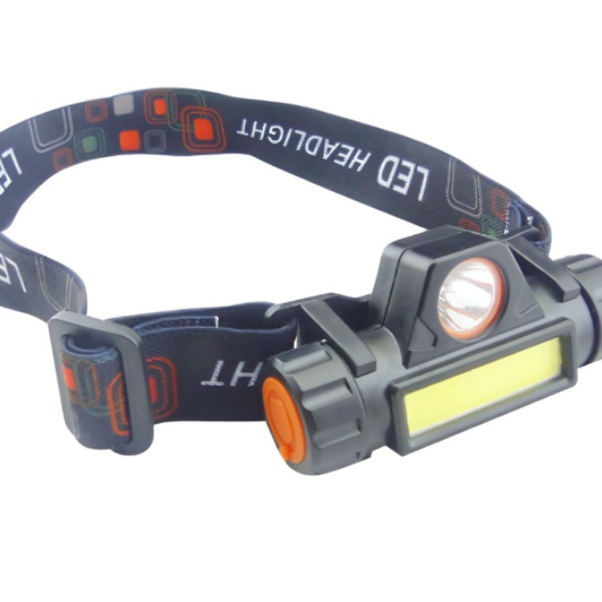 OEM - Linterna Minero 1 LED y 1 LED COB con Imán USB Micro 5 Pin