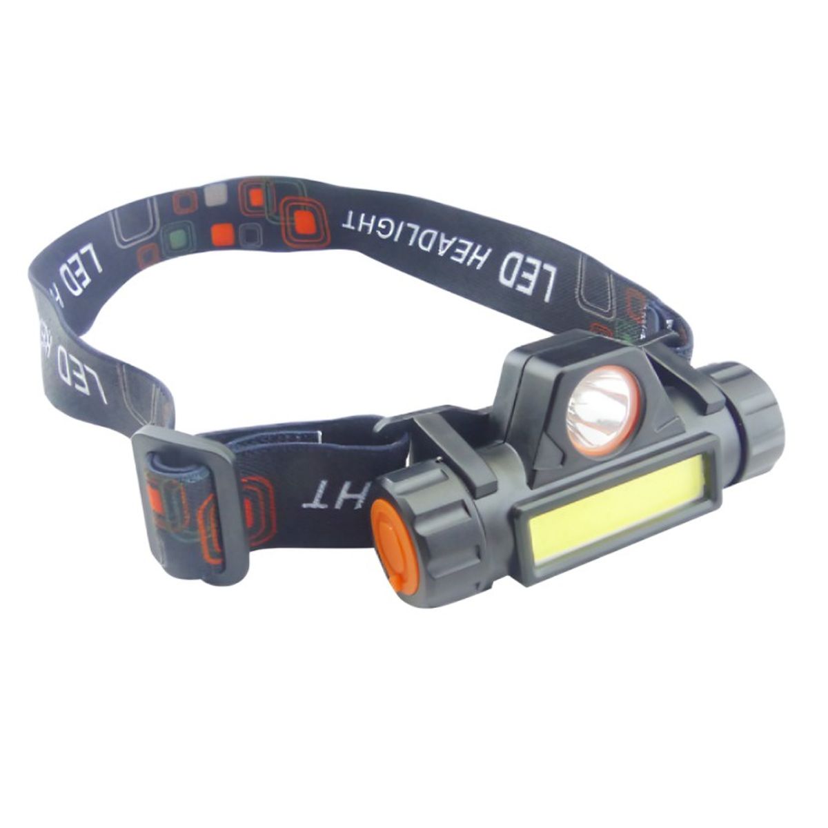 OEM - Linterna Minero 1 LED y 1 LED COB con Imán USB Micro 5 Pin