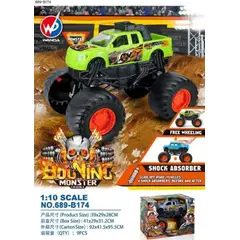 GENERICO - Juguete Monster Camioneta Control Para Niños-VERDE