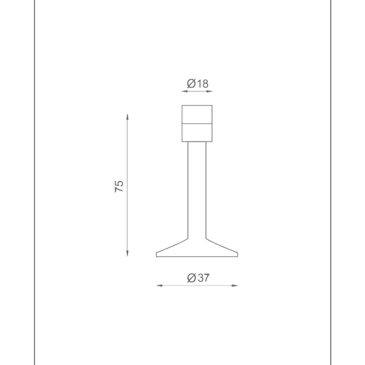 GENERICO - Tope de puerta recto Níquel satinado Särk Design