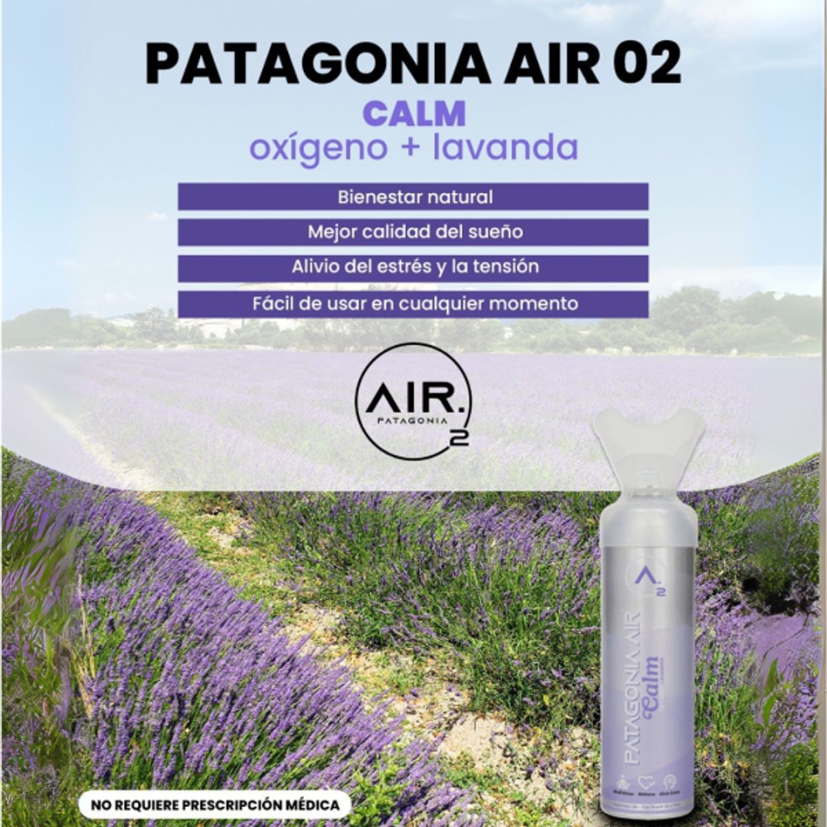 PATAGONIA AIR - Oxigeno Portatil - Calma  Lavanda