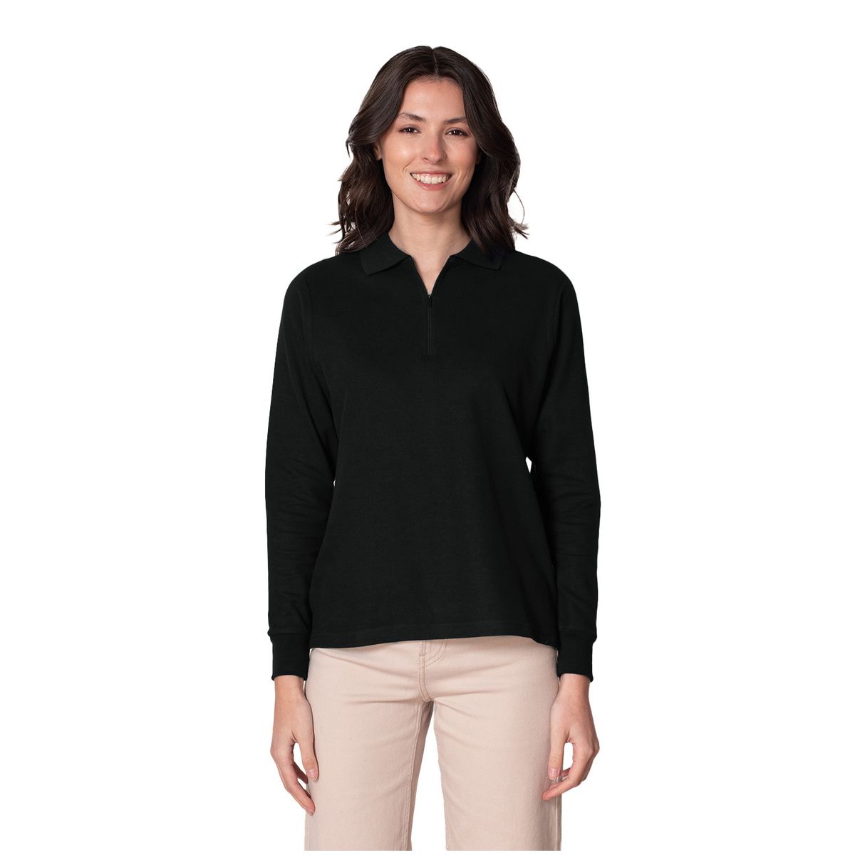 INDUSBORD - Polera Piqué Mujer Premium Ml Con Cierre Indusbord® Uv+pro.-