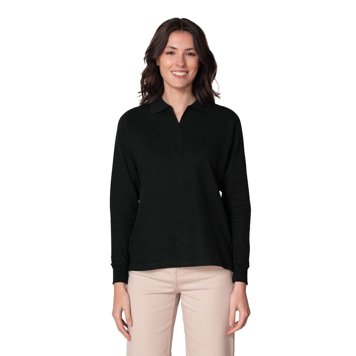 INDUSBORD - Polera Piqué Mujer Premium Ml Con Cierre Indusbord® Uv+pro.-