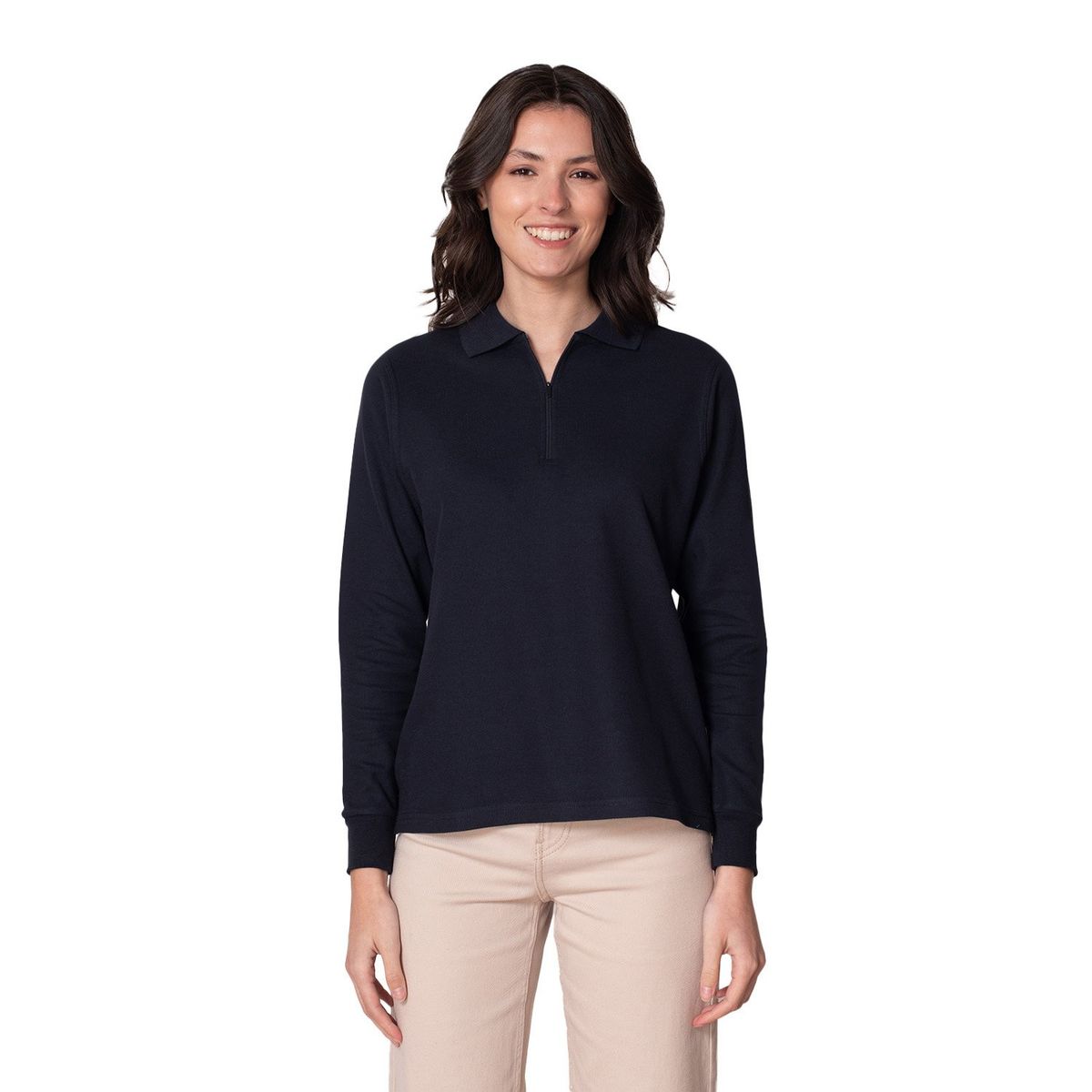 INDUSBORD - Polera Piqué Mujer Premium Ml Con Cierre Indusbord® Uv+pro.-