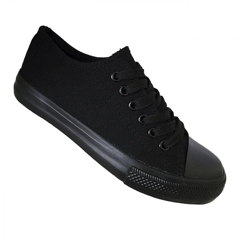 Zapatilla Urbana De lona Casual - Negro - 7080
