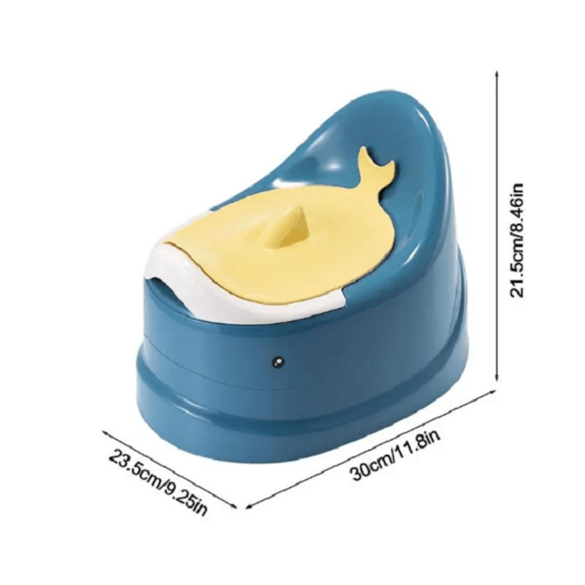 GENERICO - bacinica Infantil Azul Antisalpicadura Con Tapa