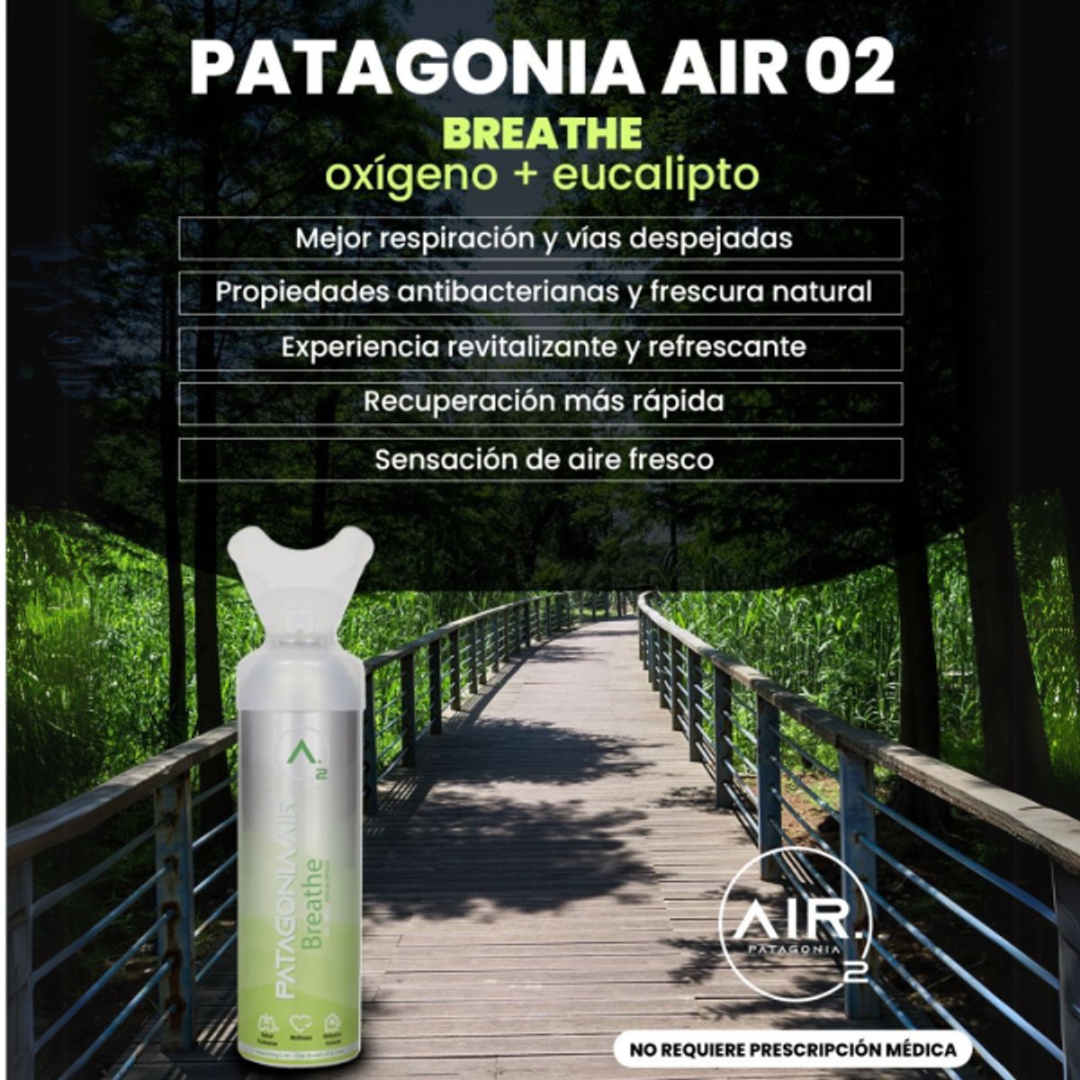 PATAGONIA AIR - Oxigeno Portatil - Breathe  Eucalipto