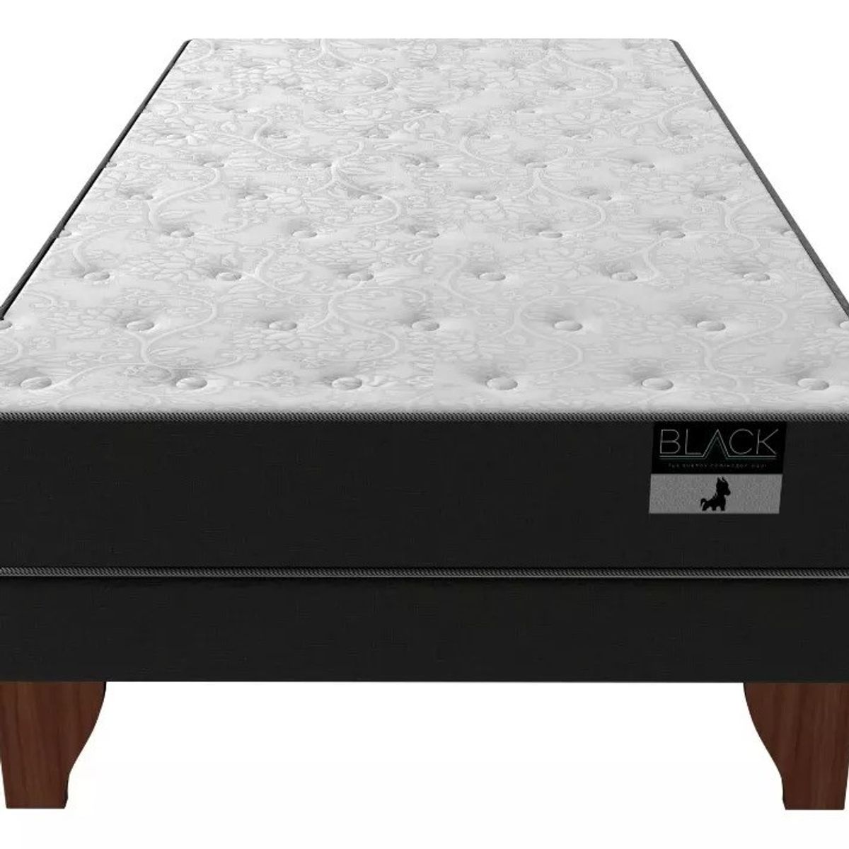 BLOCCARE - Cama de 1 plaza modelo Black largo 190 cm