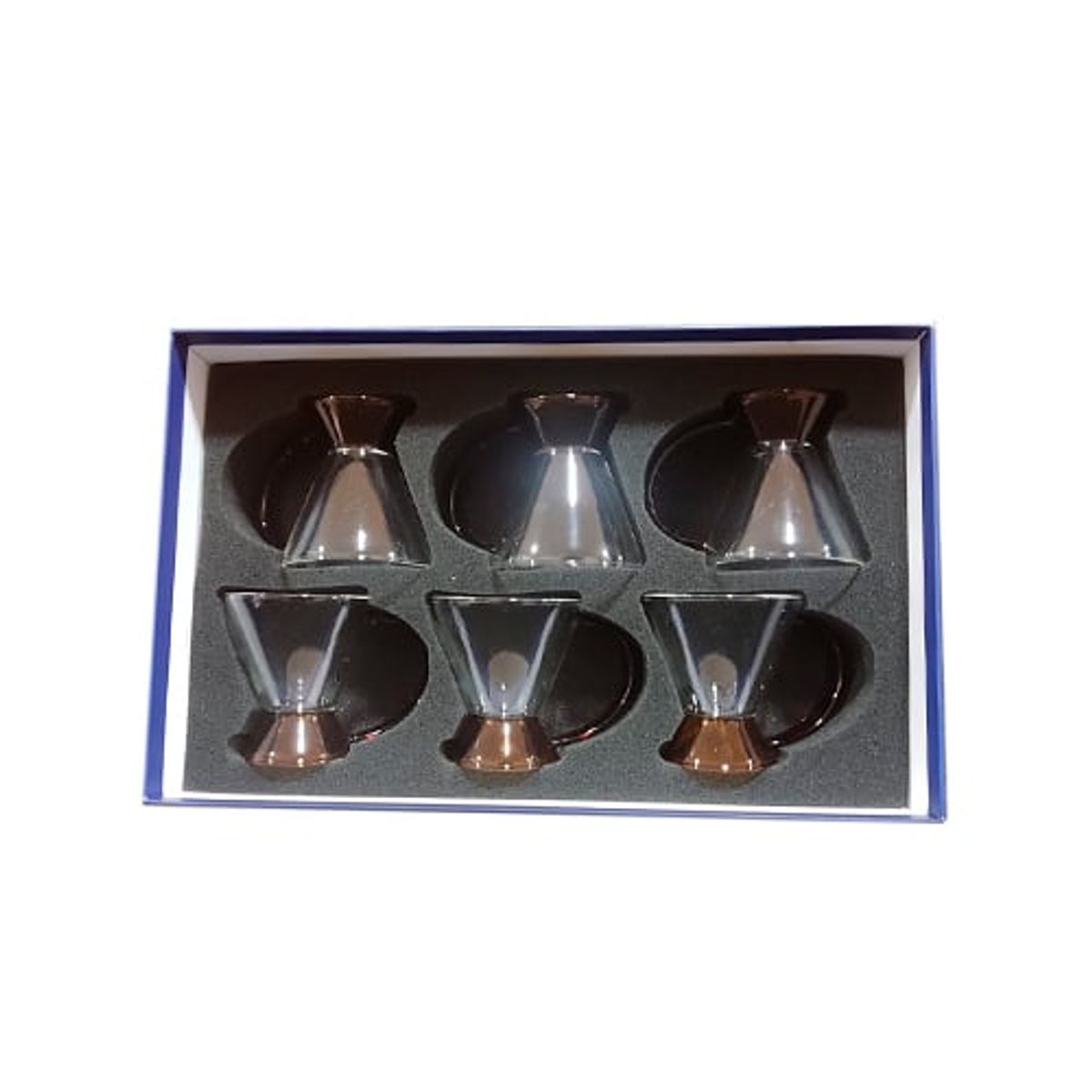 PERFECT CLASS - Set 6 Tazas de Te 180ml Vidrio Templado