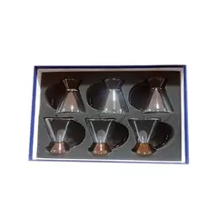 PERFECT CLASS - Set 6 Tazas de Te 180ml Vidrio Templado