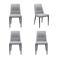 WHITE MARKET - Pack x 4 Silla Durbuy Gris
