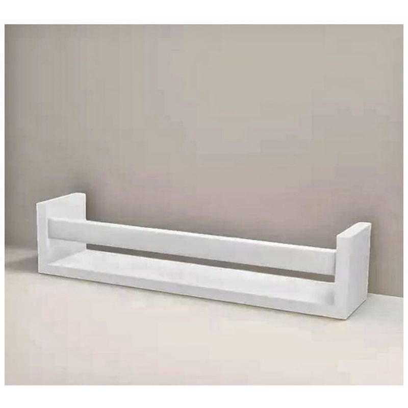 GENERICO - Set 2 Repisas Flotantes Corchete Blanco 50cmx12cmx10cm