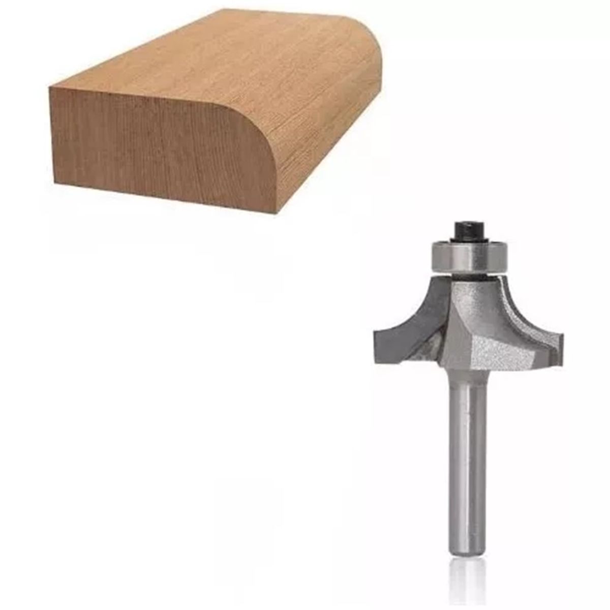 GENERICO - Fresa Madera Cuarto Rodon ¼ X 10 mm
