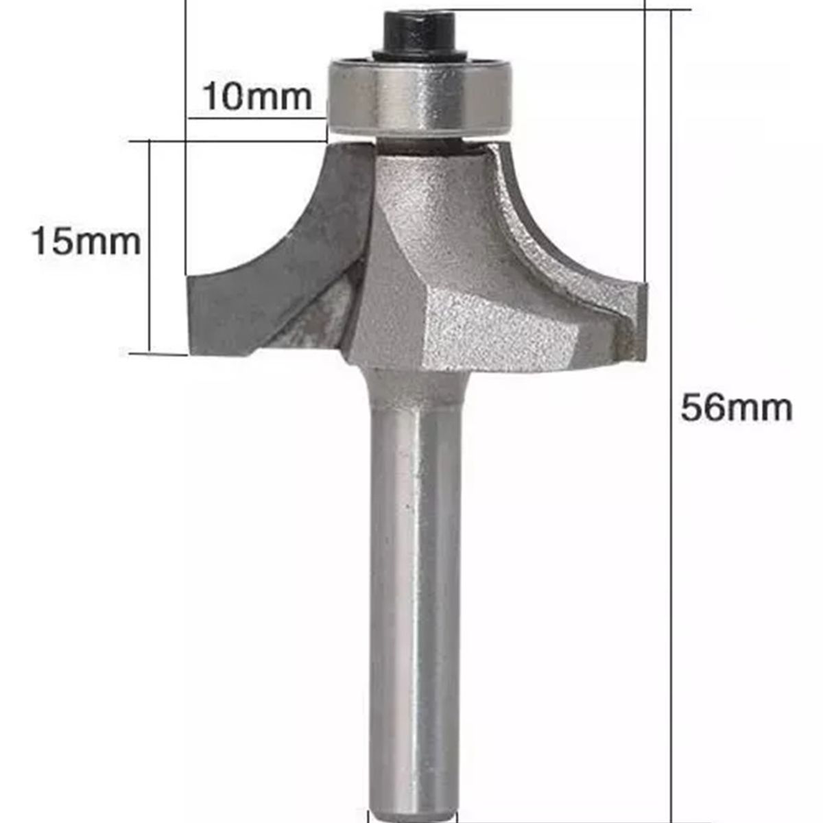 GENERICO - Fresa Madera Cuarto Rodon ¼ X 10 mm