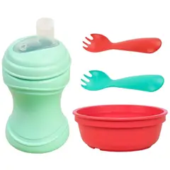 REPLAY RECYCLED - Set 4 Piezas Vaso Boca Blanda Rojo