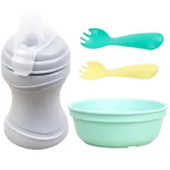 REPLAY RECYCLED - Set 4 Piezas Vaso Boca Blanda Menta