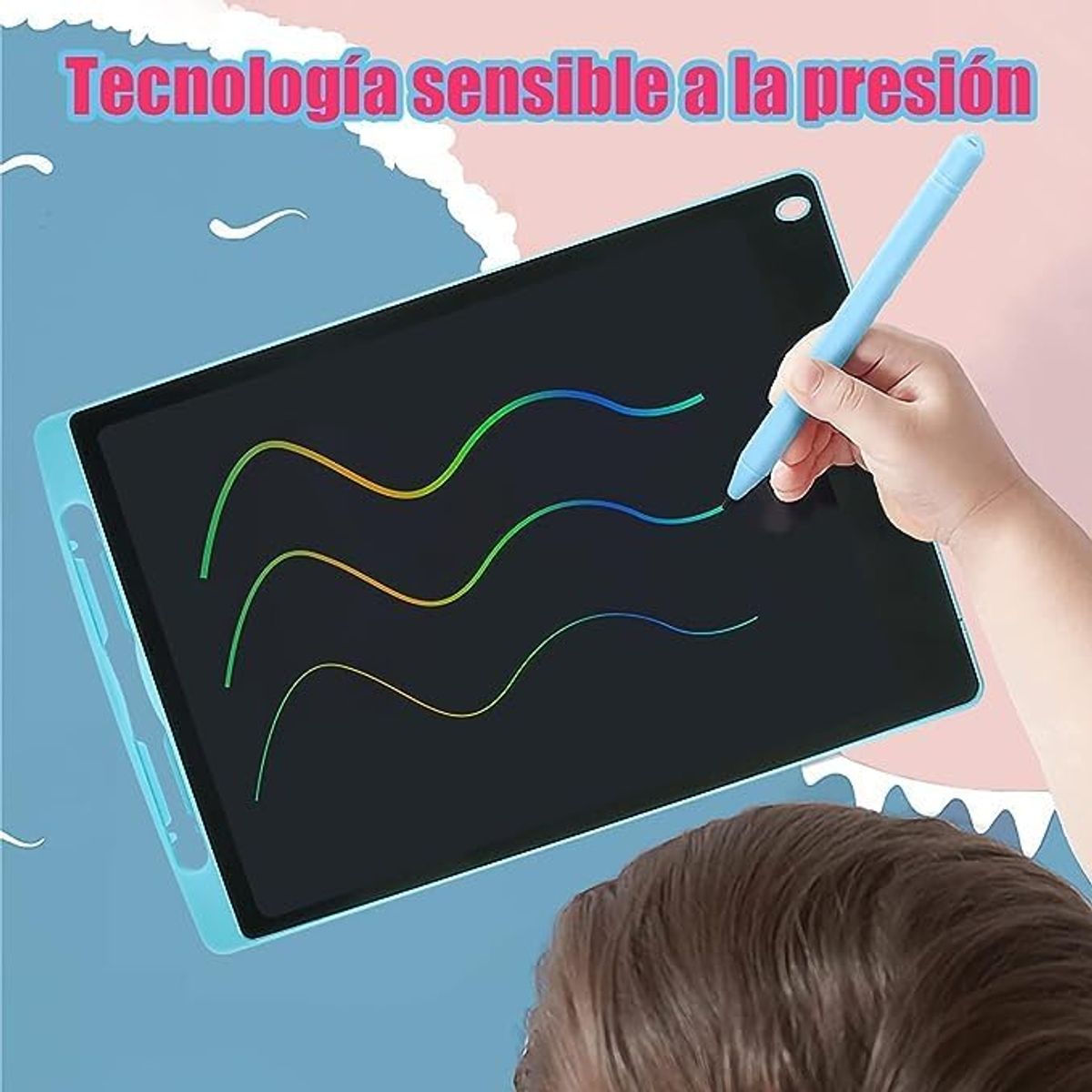GENERICO - TABLET DE DIBUJO DE 8.5 PULGADAS PARA NIÑOS COLOR ROJO