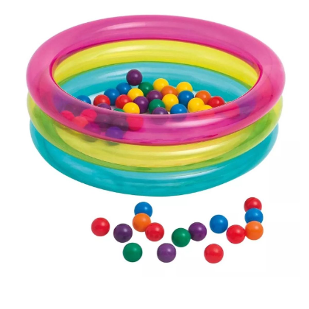 GENERICO - Alberca Piscina Inflable Aros Para Niños Con 50 Pelotas