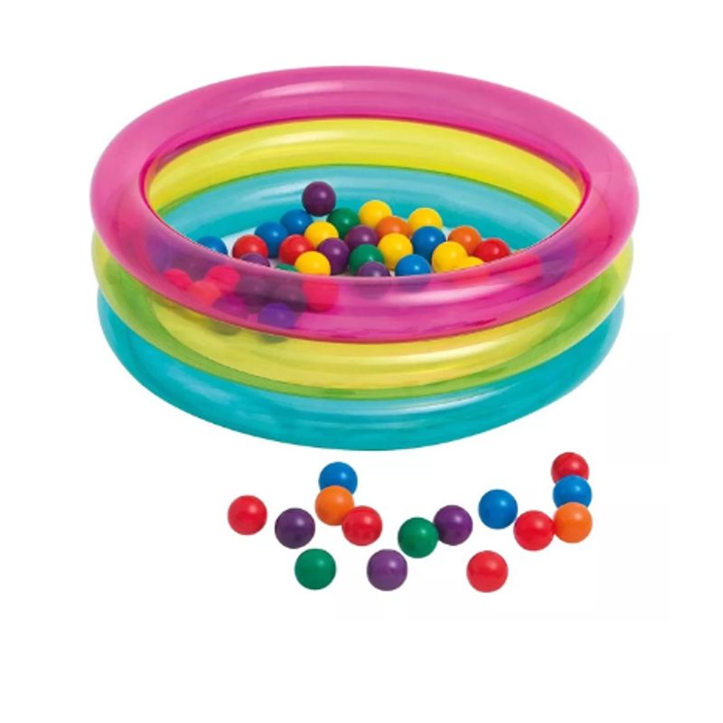 GENERICO - Alberca Piscina Inflable Aros Para Niños Con 50 Pelotas