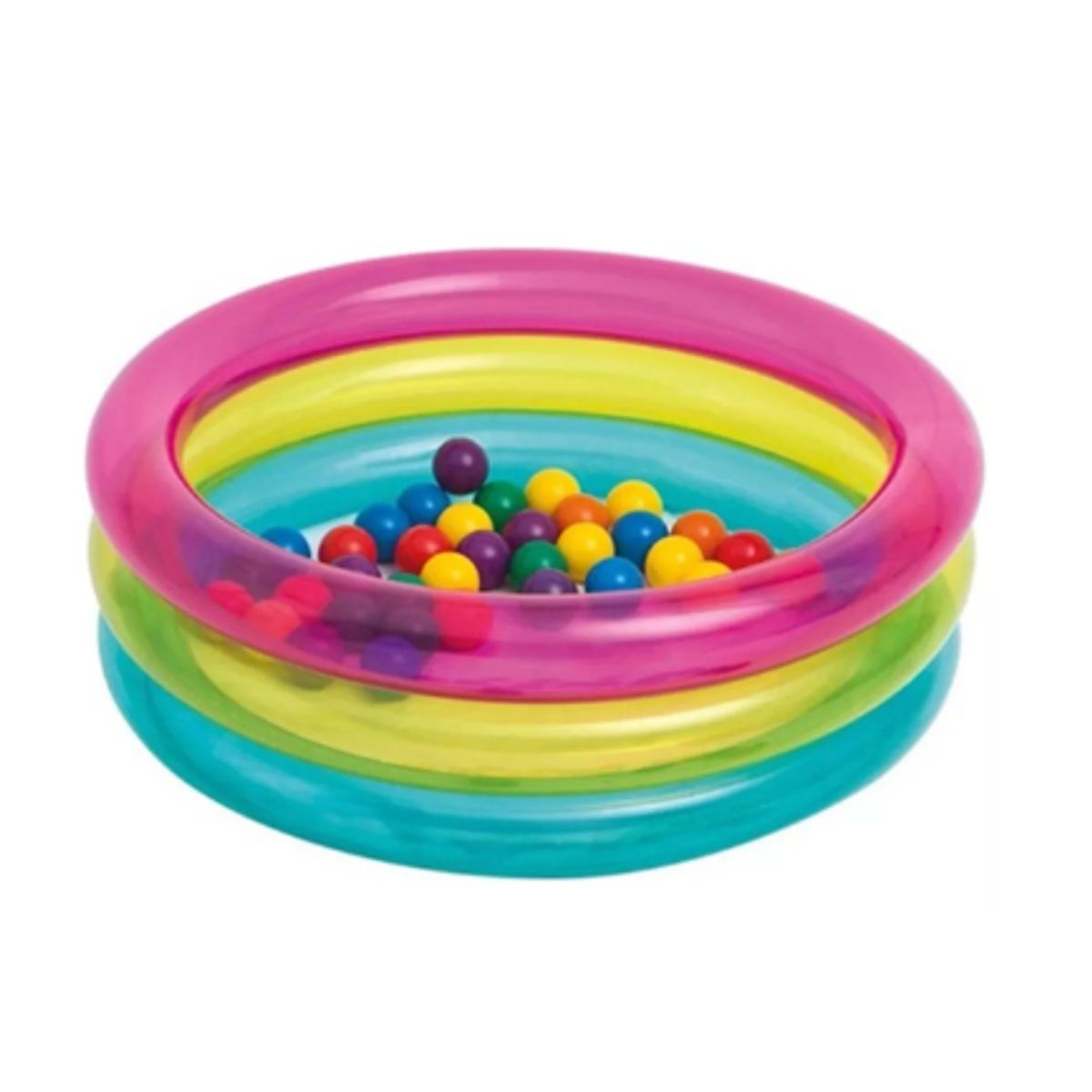 GENERICO - Alberca Piscina Inflable Aros Para Niños Con 50 Pelotas