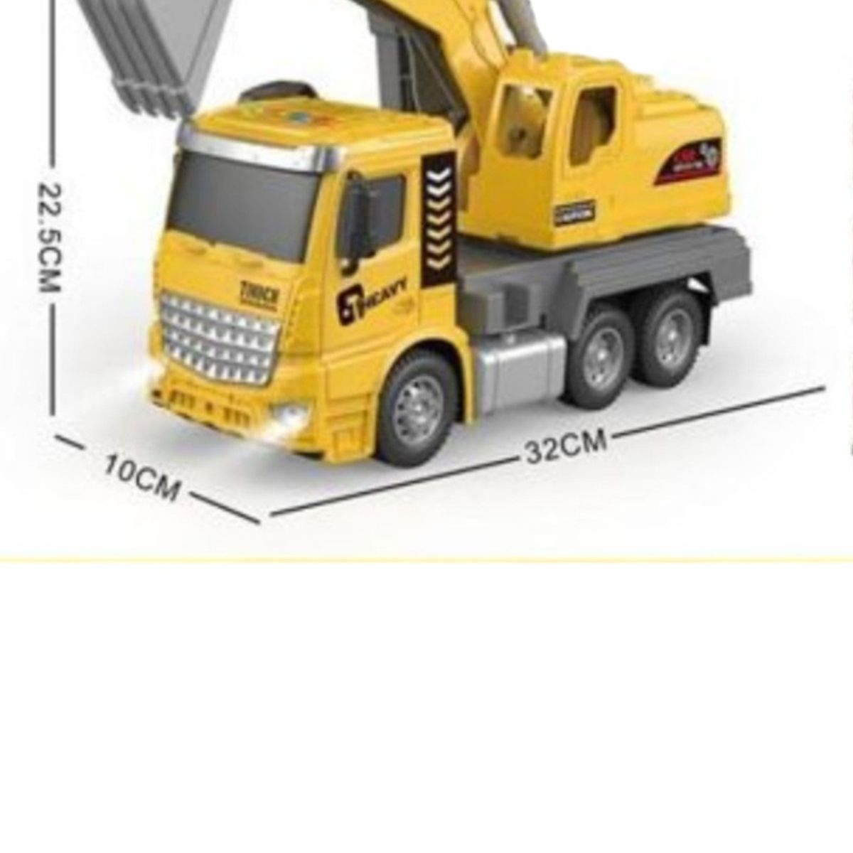 GENERICO - Juguete Camion Excavadora  Amarillo Infnatil