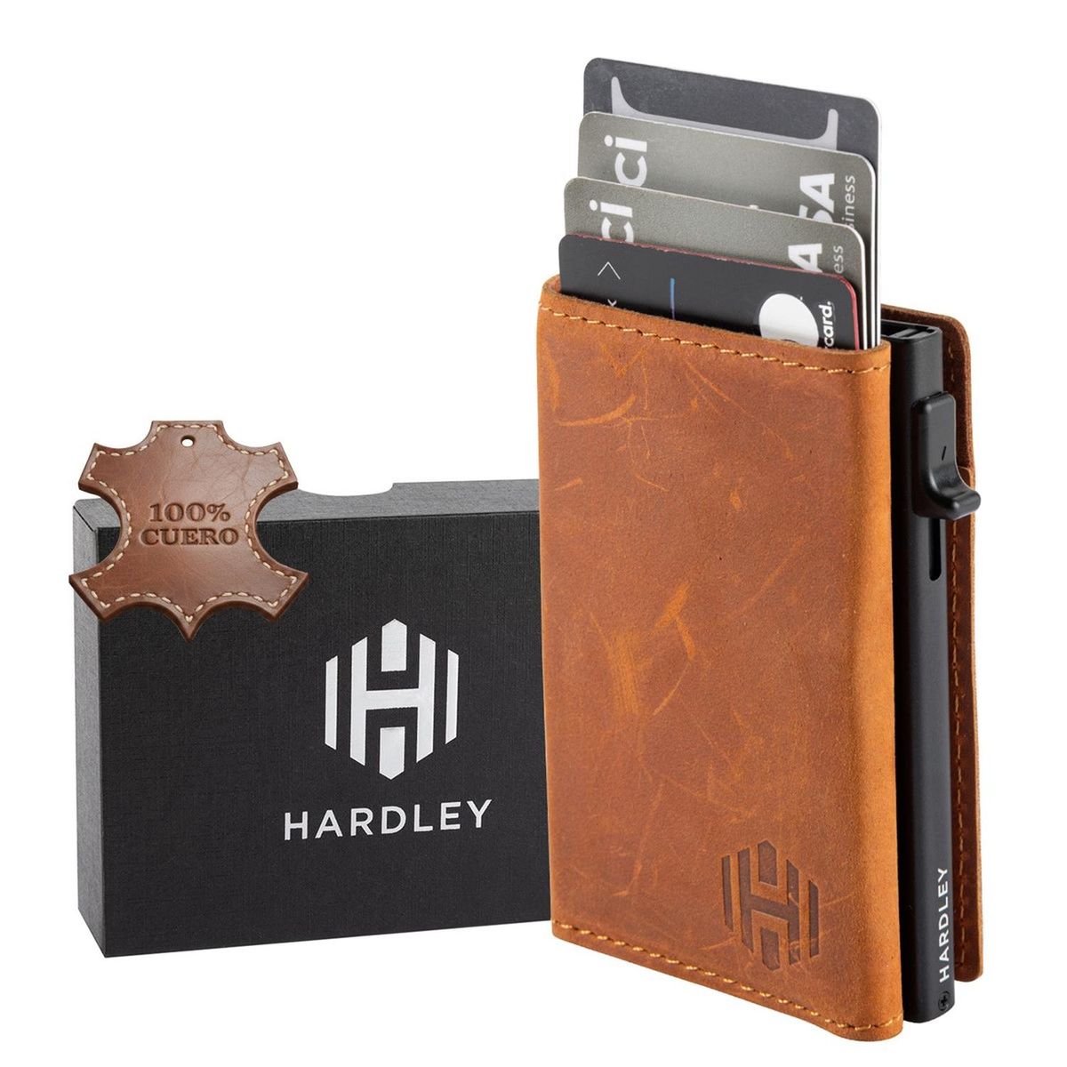 HARDLEY - Billetera Hombre De Cuero Hardley Tarjetero Rfid
