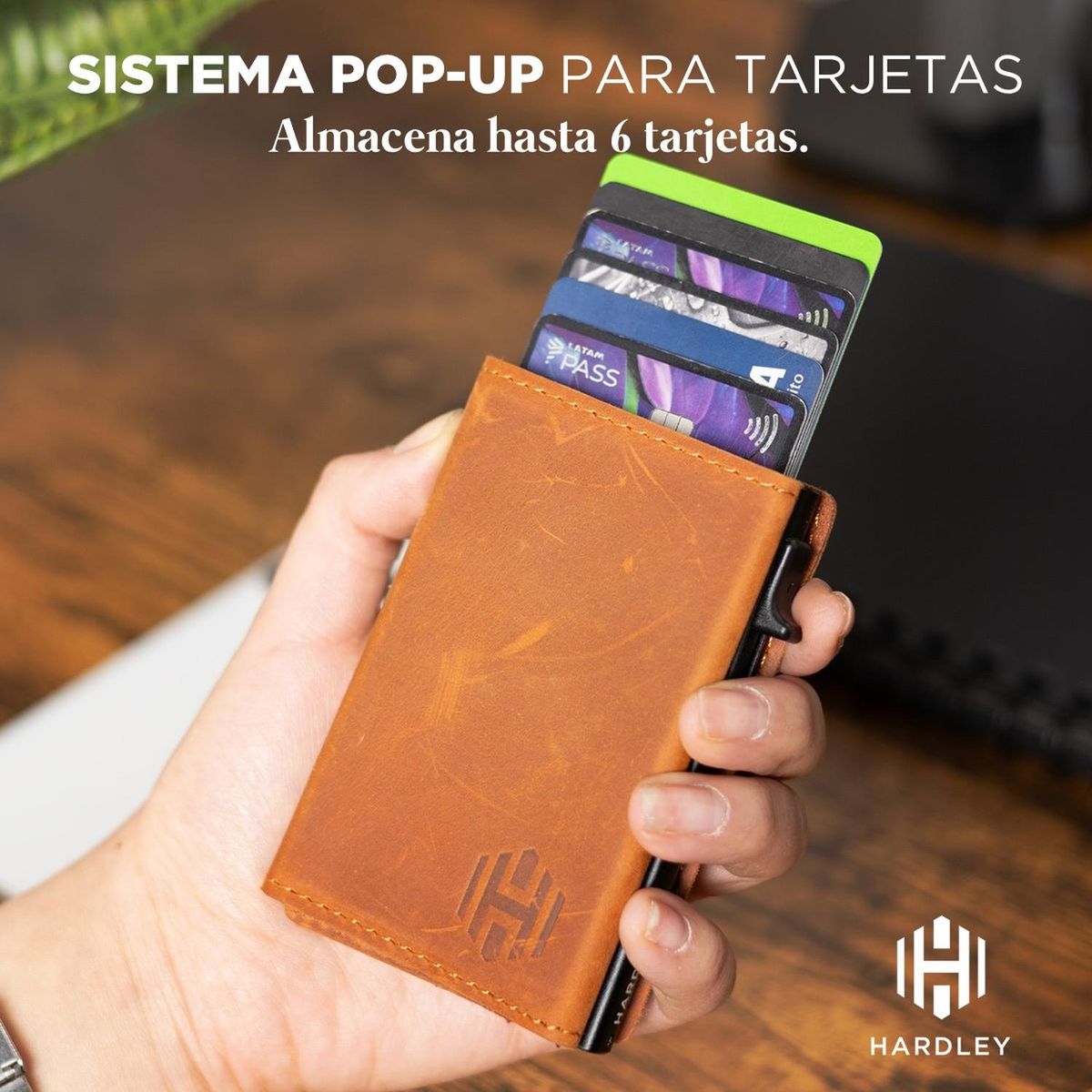 HARDLEY - Billetera Hombre De Cuero Hardley Tarjetero Rfid