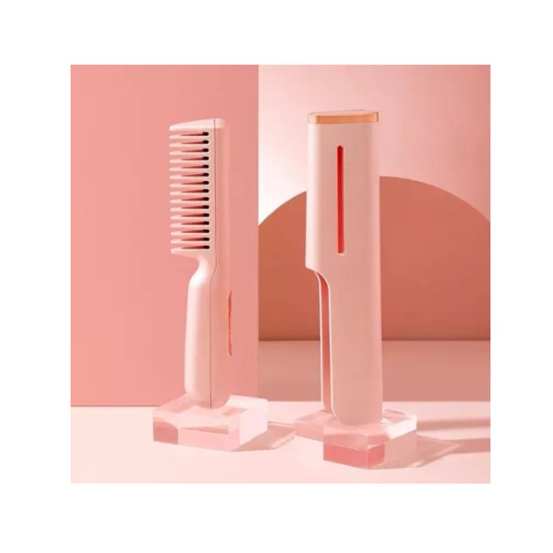 GENERICO - Peine Pelo Cabello Liso Profesional Usb Portátil ROSA