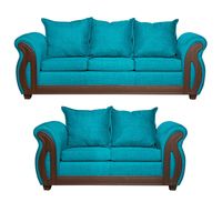 JUEGO DE LIVING 3-2 ISIDORA TURQUESA LINO