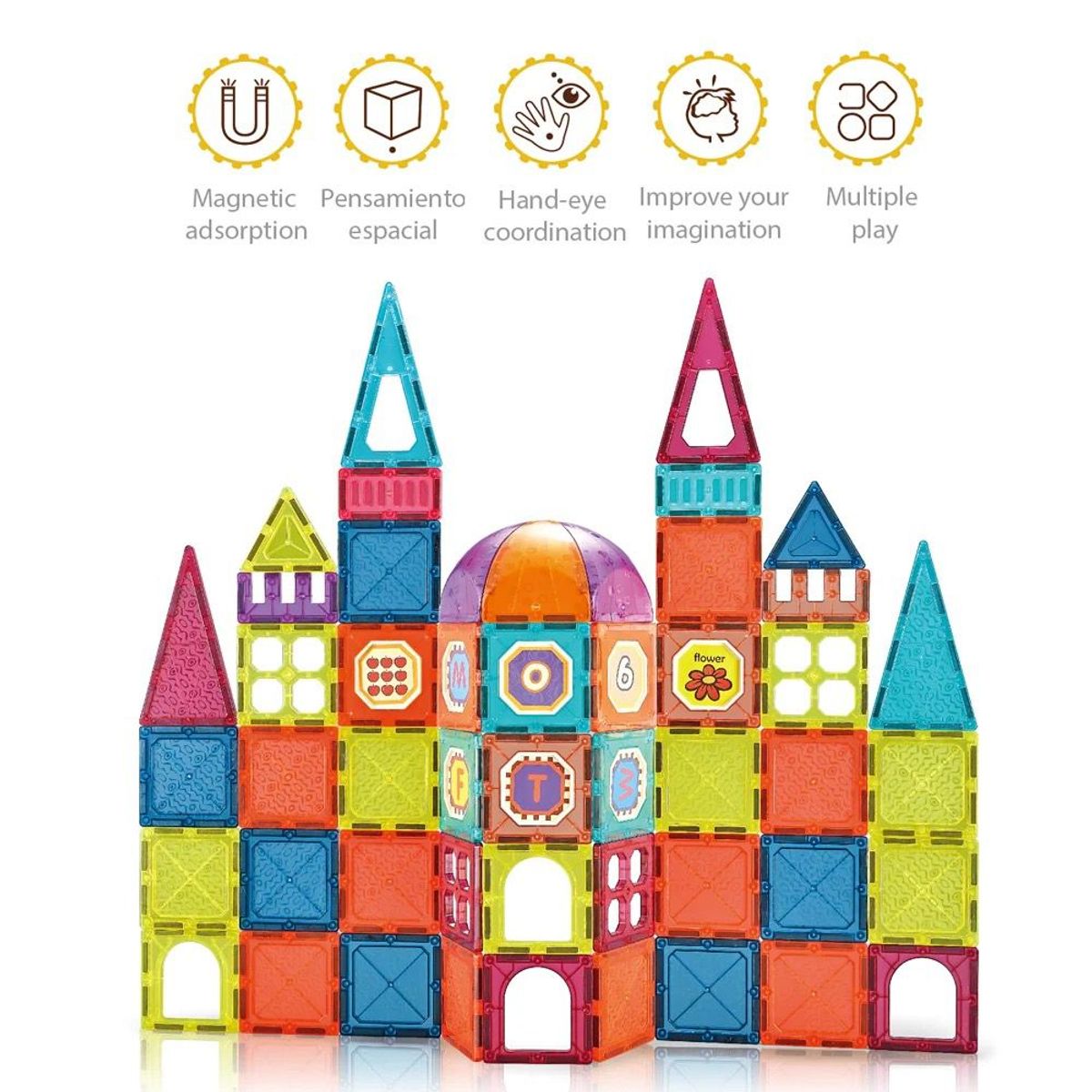 GENERICO - Juguete Magnético Blocks 77  Piezas