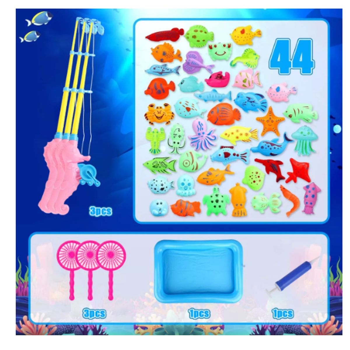 GENERICO - Pesca Milagrosa Piscina Juego 52 Piezas Regalo Niños