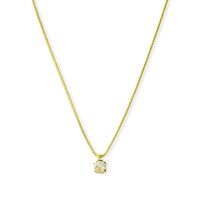 Collar Punto De Luz 3mm Cuadrado Enchapado Oro 18K