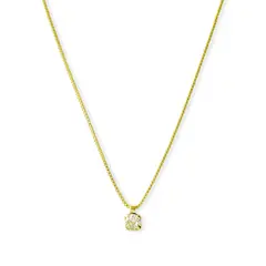 ANDREA COGGIOLA JOYAS - Collar Punto De Luz 3mm Cuadrado Enchapado Oro 18K