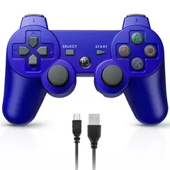 DBLUE - Control Joystick Inalámbrico Para PS3 Azul