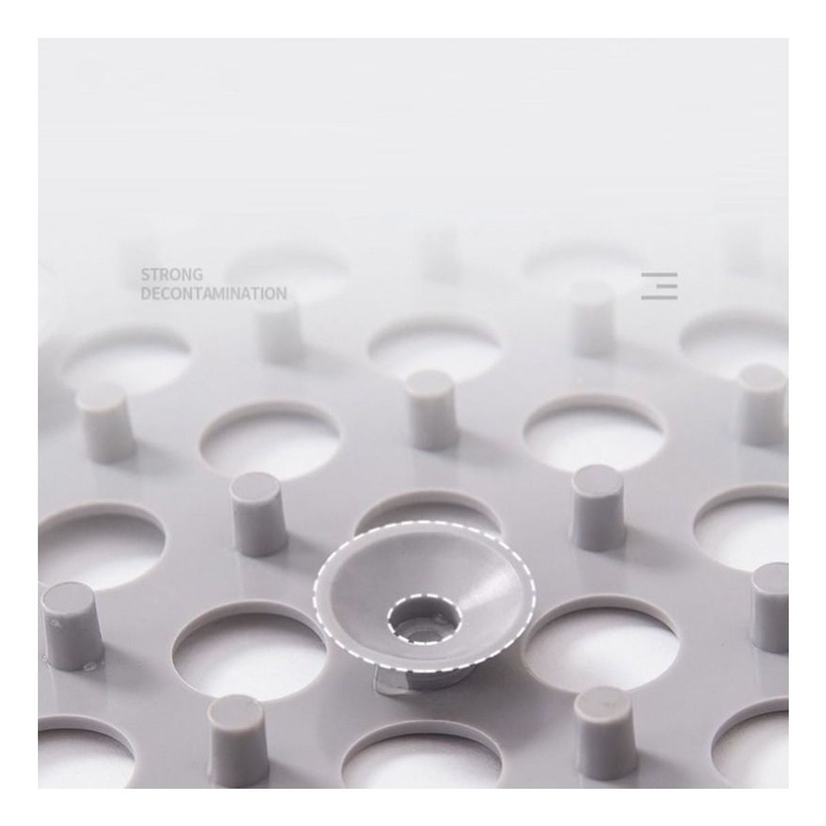 GENERICO - 6 Baldosa Alfombrilla Baño Ducha Drenaje Antidesliz Ventosa PVC