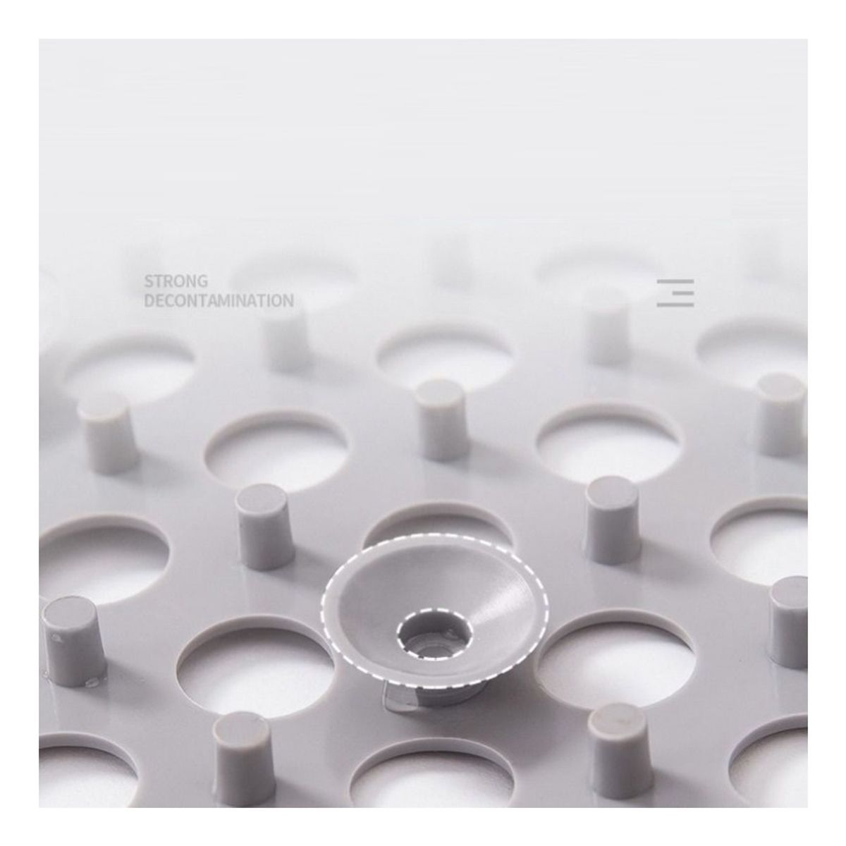 ZG STORE - 6 Baldosa Alfombrilla Baño Ducha Drenaje Antidesliz Ventosa PVC