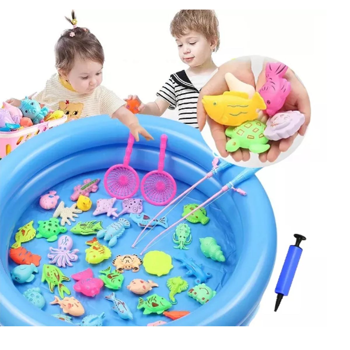 GENERICO - Juguete De Juego De Pesca Piscina Para Niños Pequeños 40pz