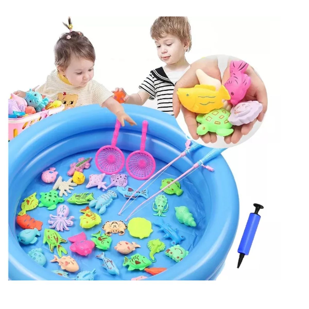 GENERICO - Juguete De Juego De Pesca Piscina Para Niños Pequeños 40pz