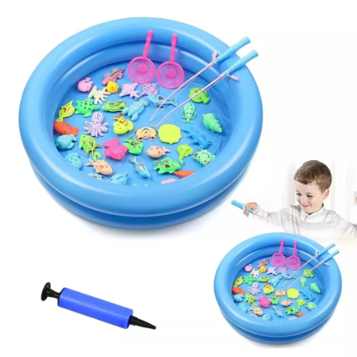 GENERICO - Juguete De Juego De Pesca Piscina Para Niños Pequeños 40pz