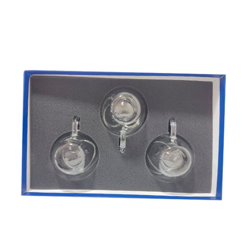 PERFECT CLASS - Set 3 Tazas Corazon 240ml Doble Pared