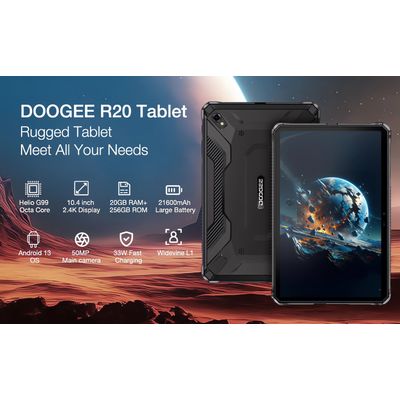 Imagen 2 del producto R20 - Tablet 4G Rugged Resistente - IP68 Militar Resiste Polvo Golpes y Agua