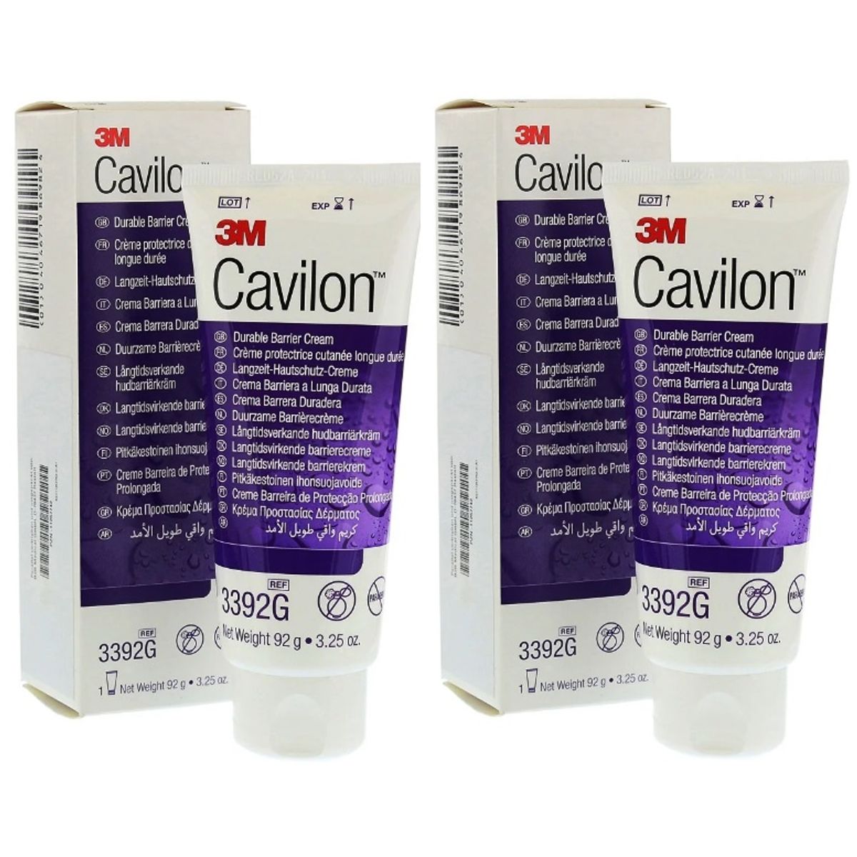 3M - Pack 2 Crema Cavilon 3m De Proteccion Duradera 92gr 3392g