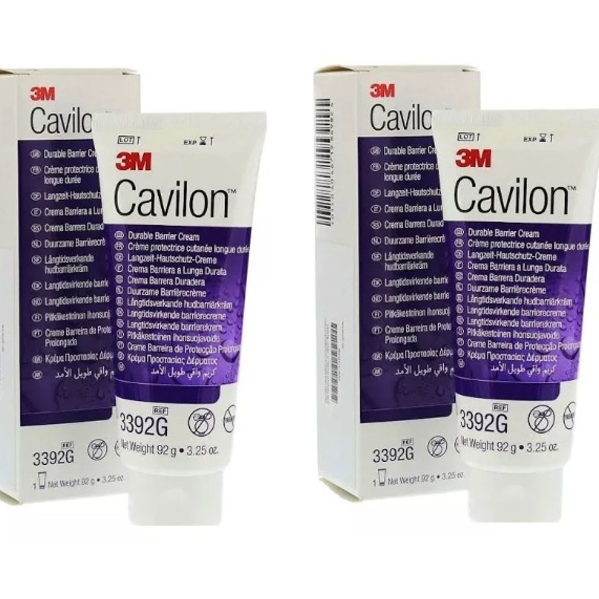 3M - Pack 2 Crema Cavilon 3m De Proteccion Duradera 92gr 3392g