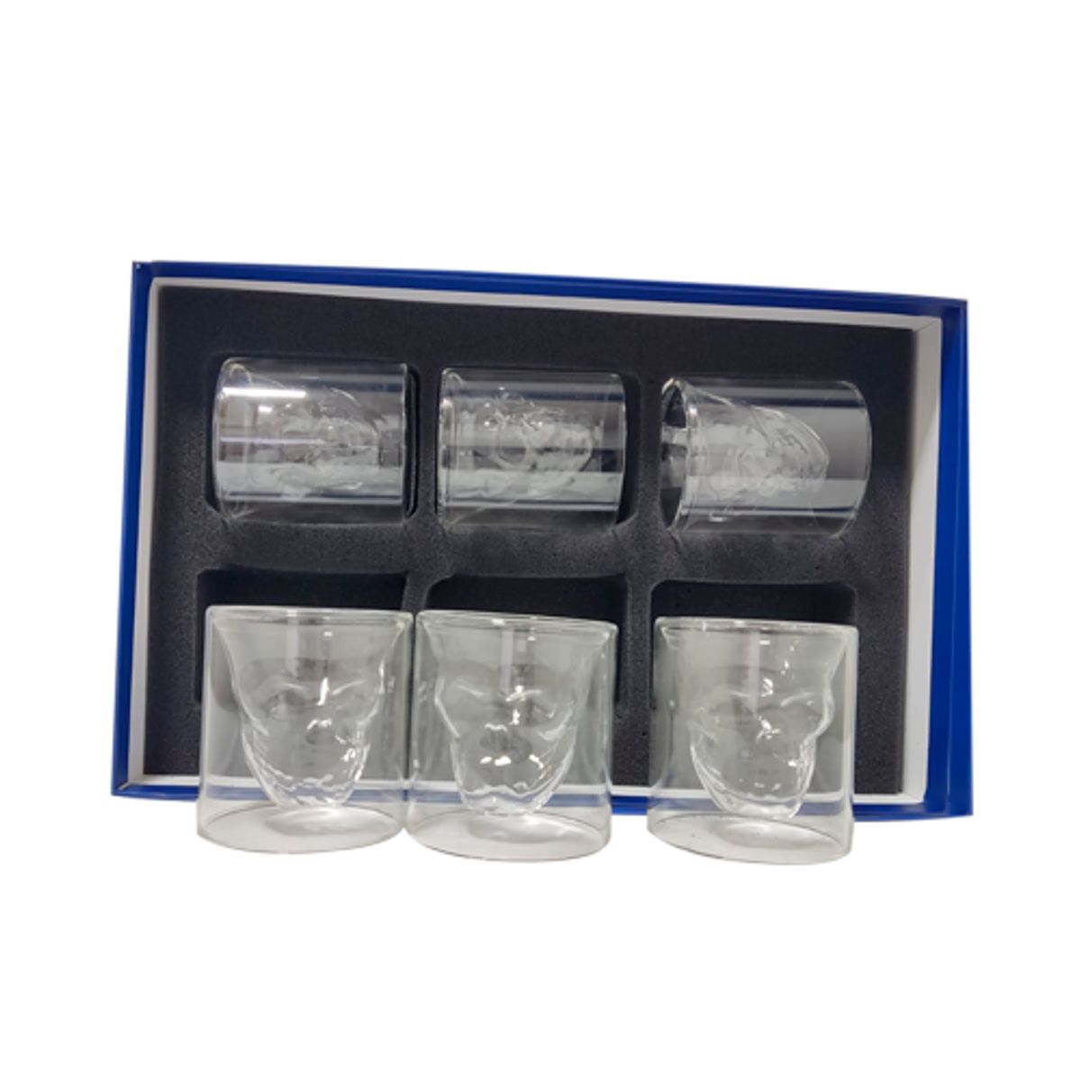 PERFECT CLASS - Set 6 Vasos Calavera 180ml