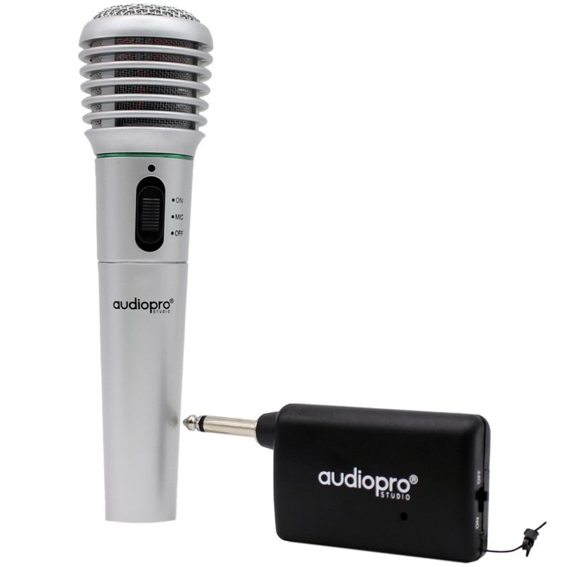 AUDIO PRO - Micrófono Inalámbrico Para Karaoke Gris - SC