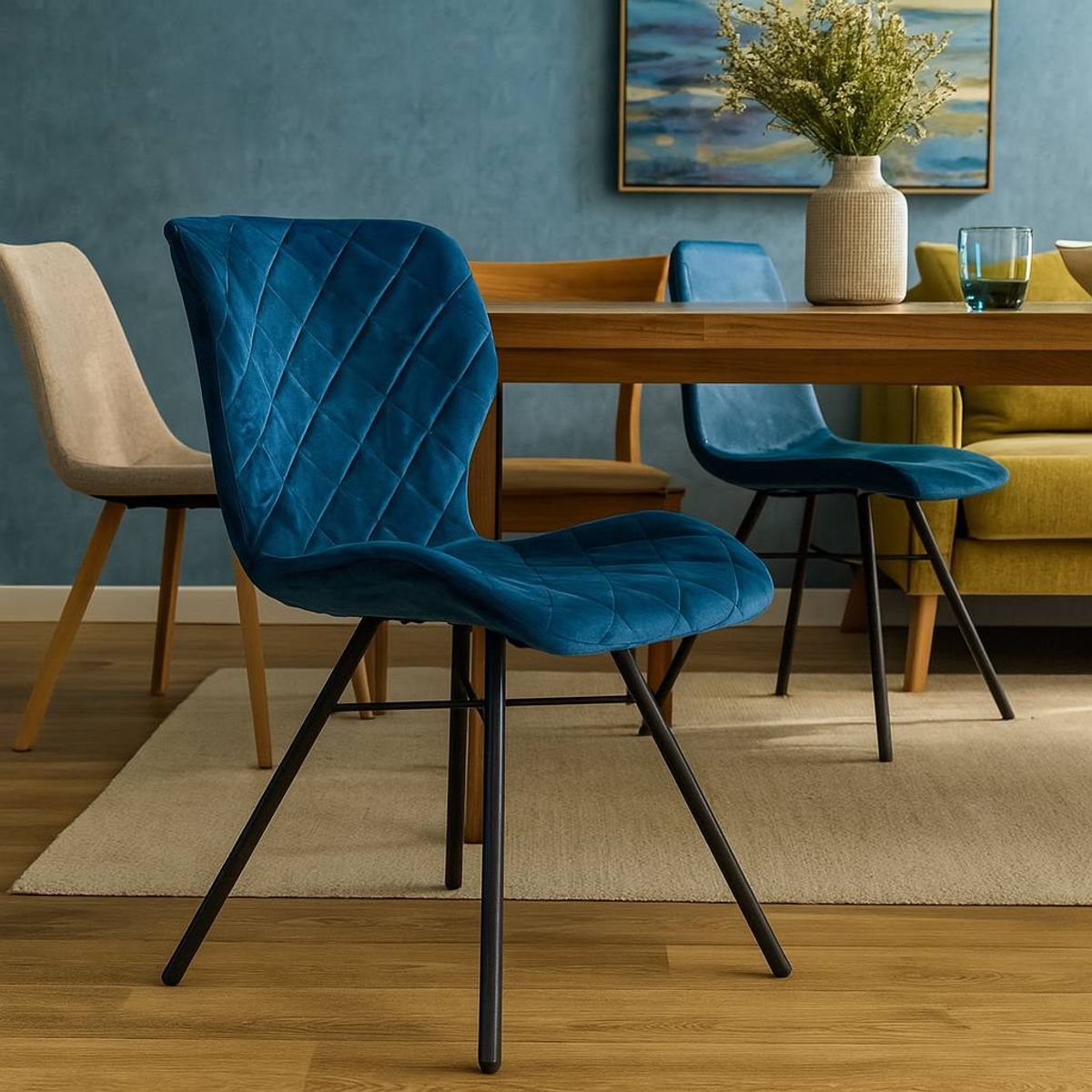 WHITE MARKET - Pack x 2 Sillas Filadelfia Azul