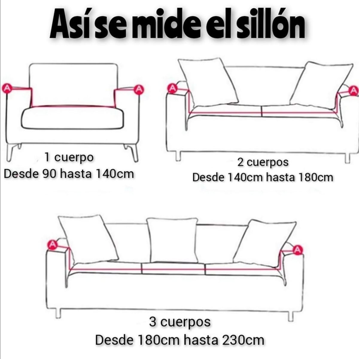 GENERICO - Funda cubre Sofa de 1 Cuerpo de tela elasticada  PREMIUN