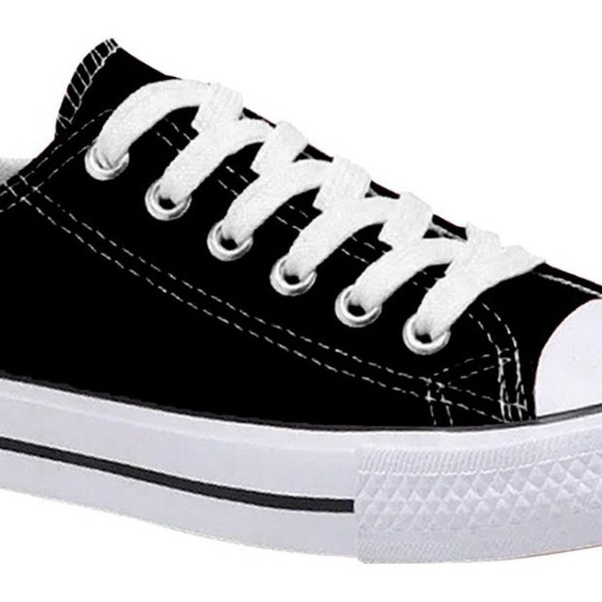ZAPATOS Y ZAPATILLAS - Zapatilla Urbana De Lona Unisex Casual - Negro y Blanco - 7089