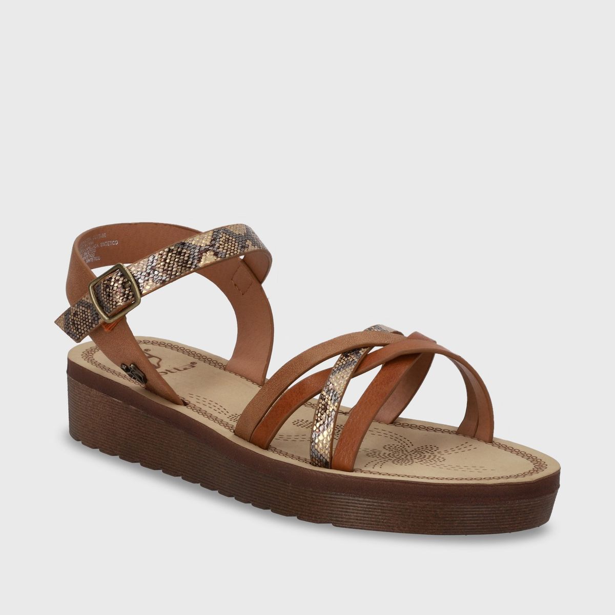 GOTTA - Sandalia Mujer Café Plana 13211 Gotta