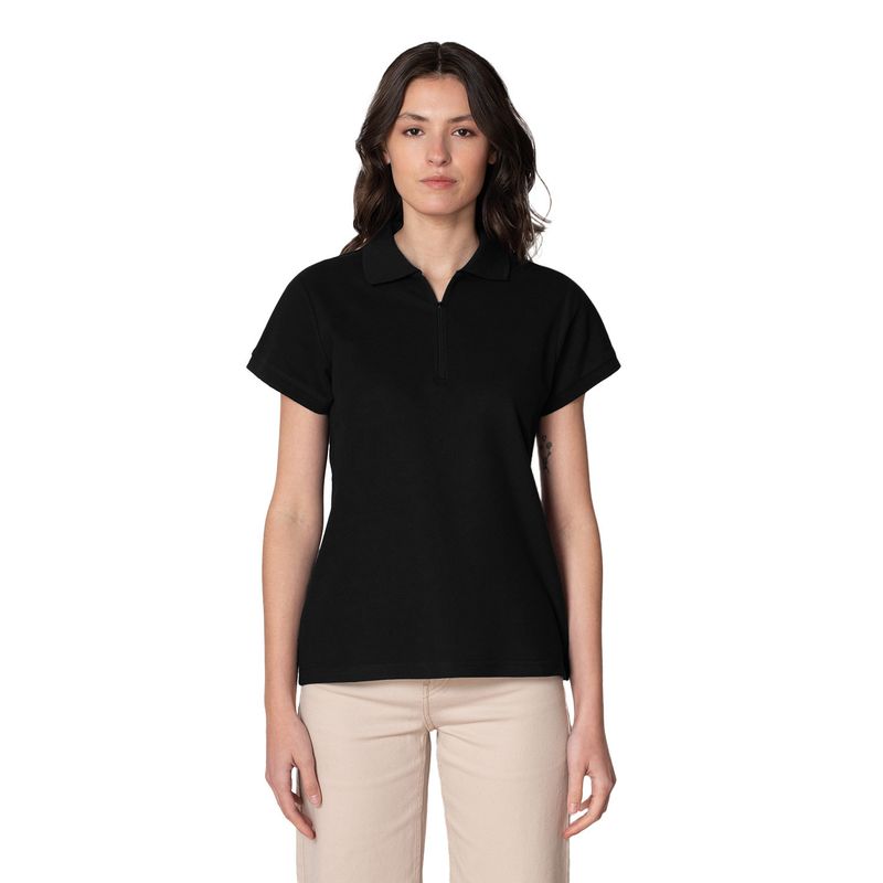 INDUSBORD - Polera Piqué Mujer Premium MC Con Cierre Indusbord® Uv+pro.-